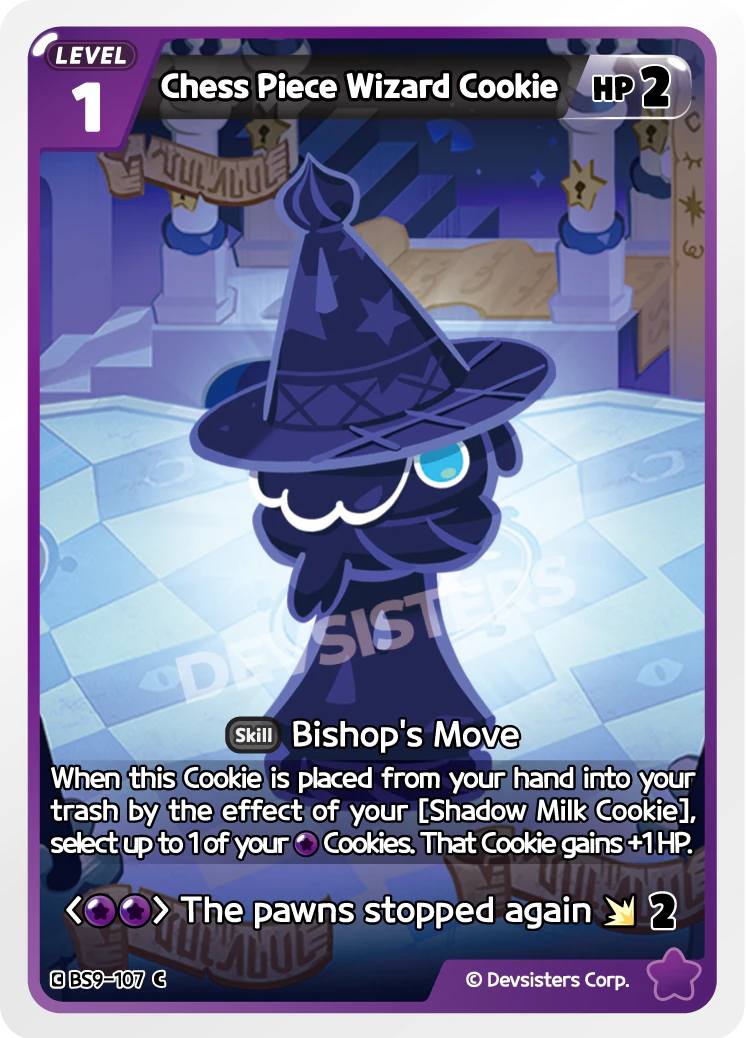 Image for Chess Piece Wizard Cookie (BS9-107) (BS9) - CookieRun: Braverse TCG