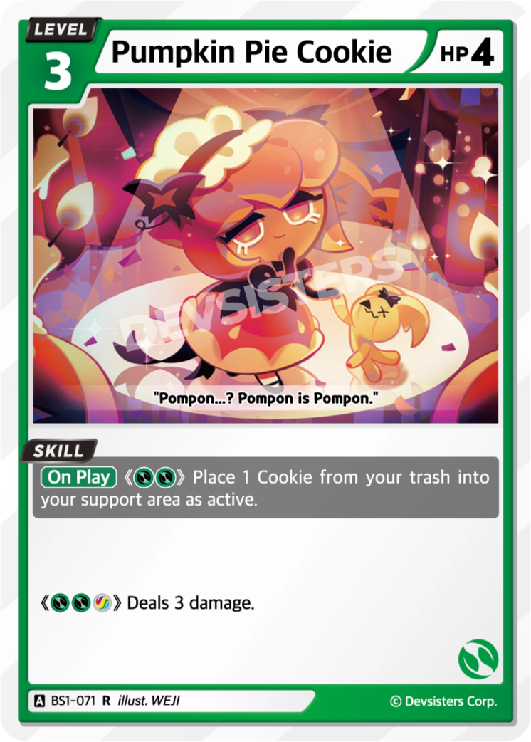 Image for Pumpkin Pie Cookie (BS1-071) (BS1) - CookieRun: Braverse TCG