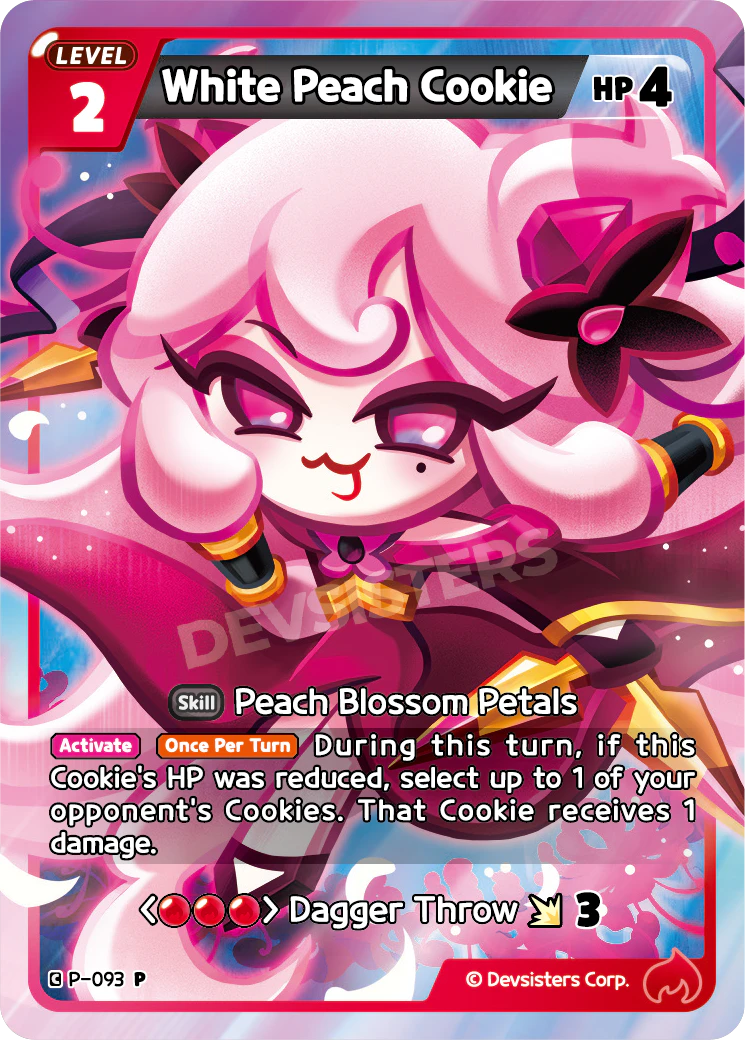 Image for White Peach Cookie (P-093) (P) - CookieRun: Braverse TCG