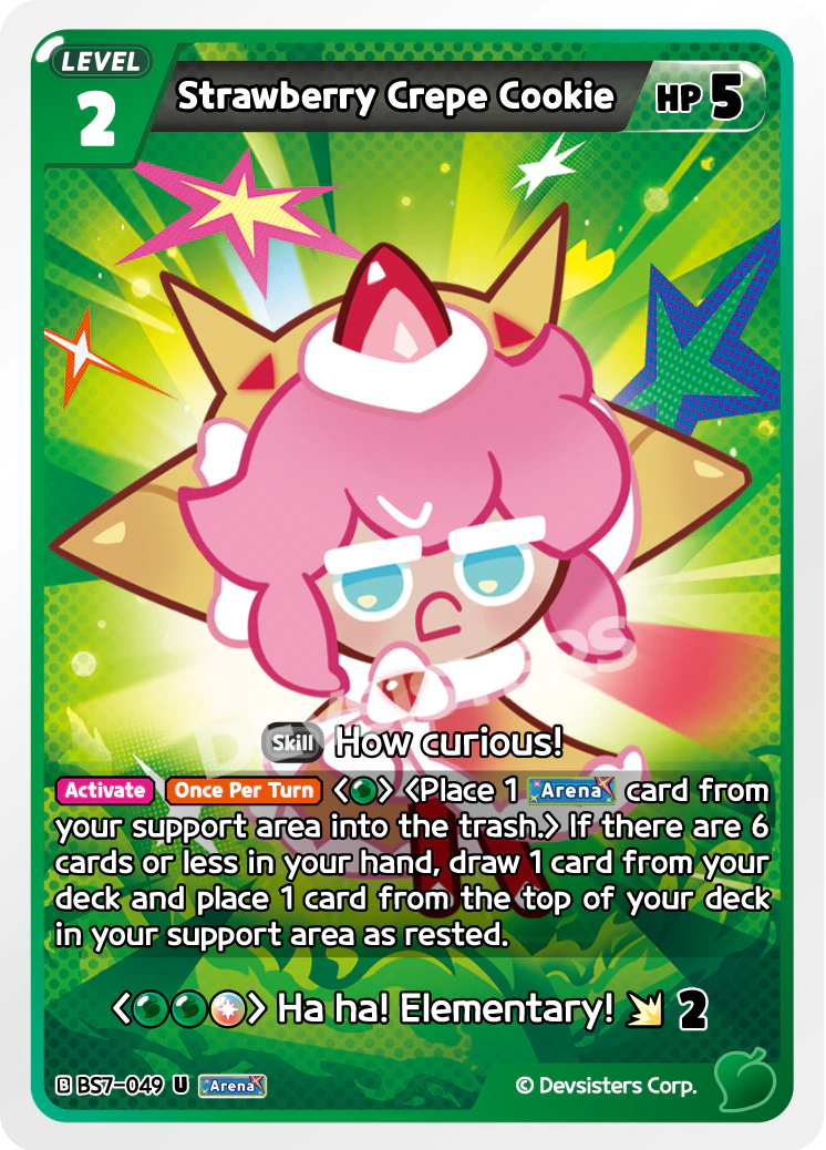 Image for Strawberry Crepe Cookie (BS7-049) (BS7) - CookieRun: Braverse TCG