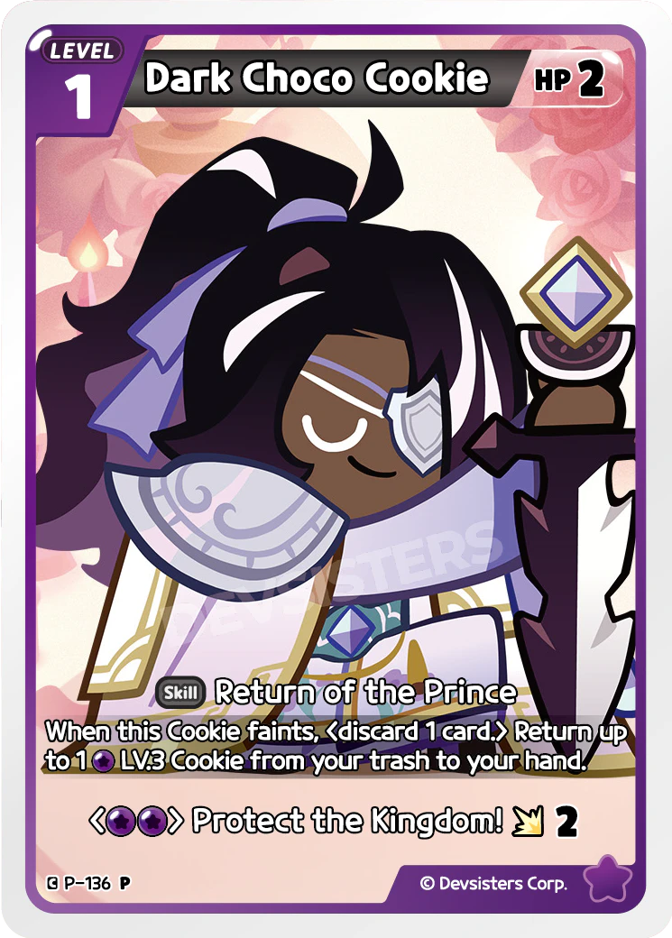 Image for Dark Choco Cookie (P-136) (P) - CookieRun: Braverse TCG