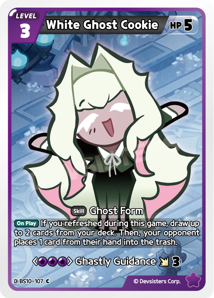 Image for White Ghost Cookie (BS10-107) (BS10) - CookieRun: Braverse TCG