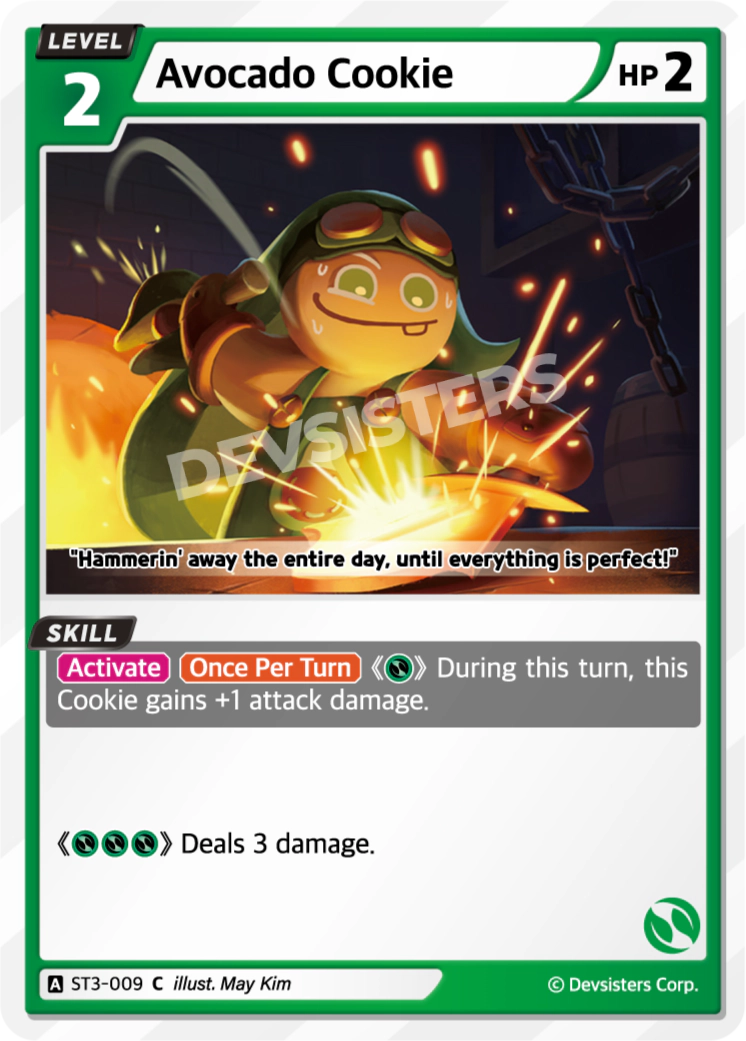 Image for Avocado Cookie (ST3-009) (ST3) - CookieRun: Braverse TCG