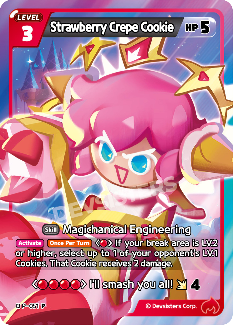 Image for Strawberry Crepe Cookie (P-051) (P) - CookieRun: Braverse TCG