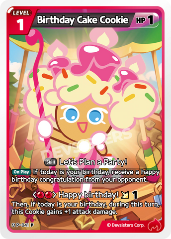 Birthday Cake Cookie P-041