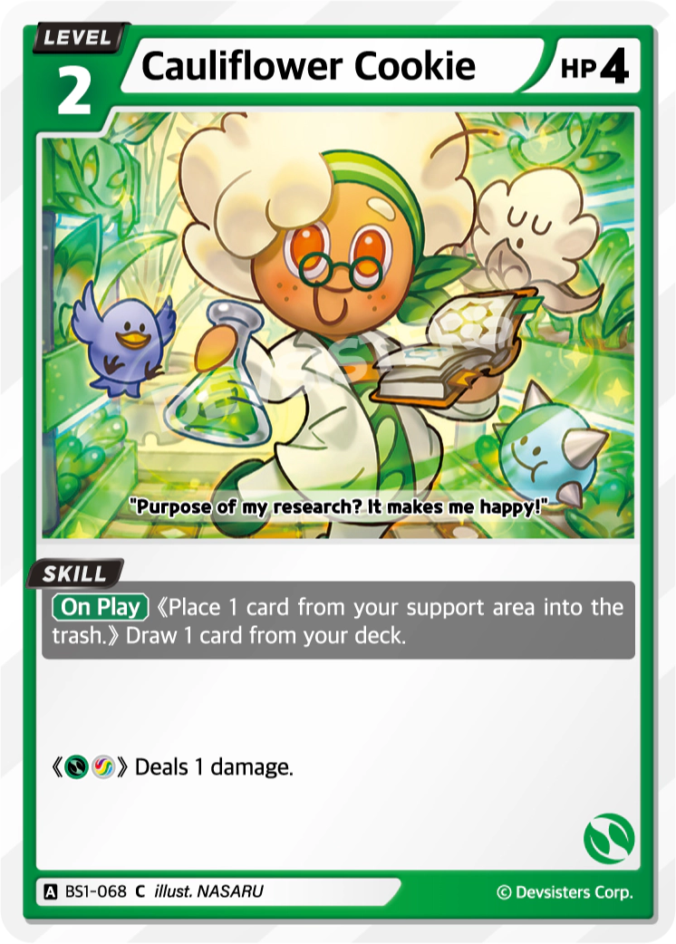 Image for Cauliflower Cookie (BS1-068) (BS1) - CookieRun: Braverse TCG