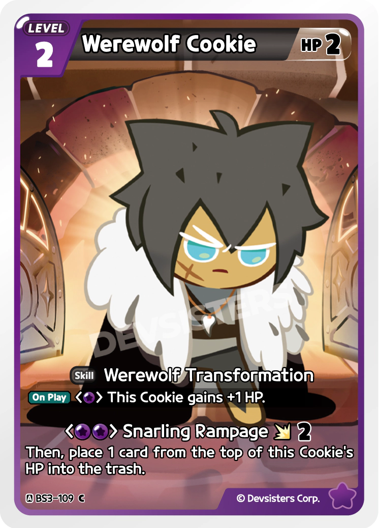 Image for Werewolf Cookie (BS3-109) (BS3) - CookieRun: Braverse TCG