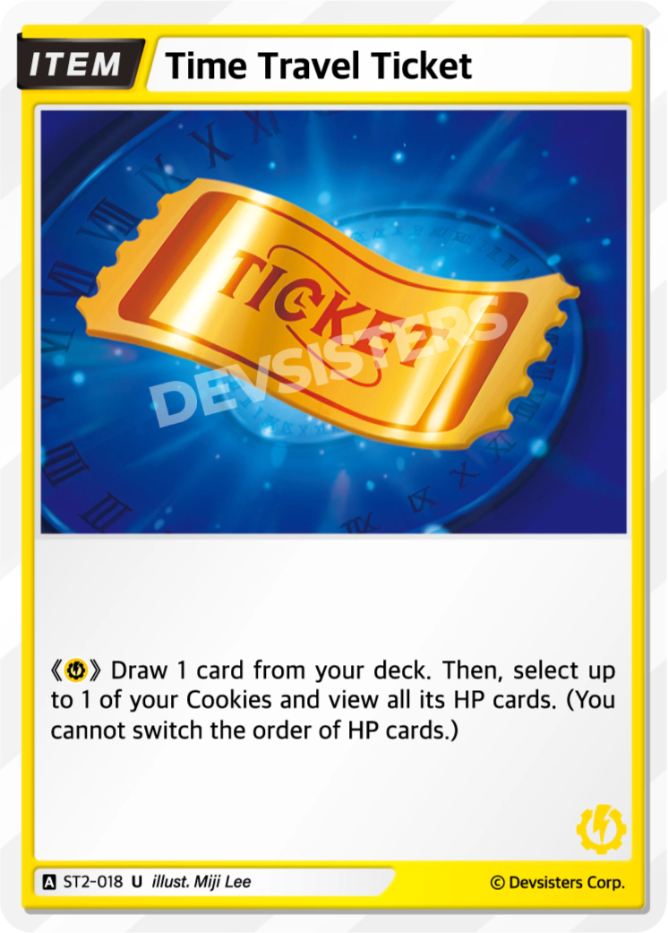 Image for Time Travel Ticket (ST2-018) (ST2) - CookieRun: Braverse TCG