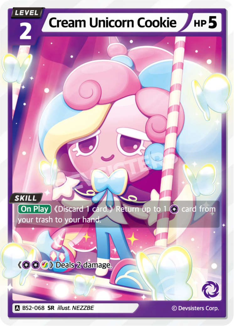 Image for Cream Unicorn Cookie (BS2-068) (BS2) - CookieRun: Braverse TCG