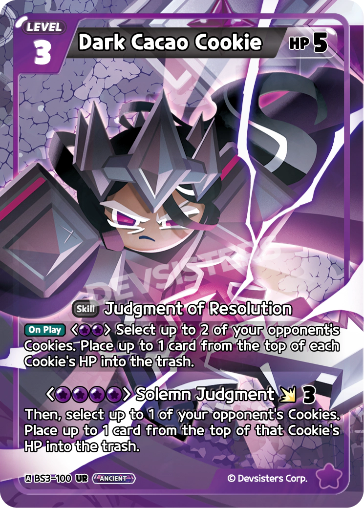 Image for Dark Cacao Cookie (BS3-100) (BS3) - CookieRun: Braverse TCG