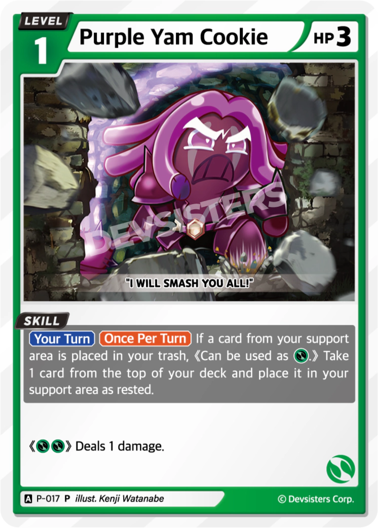 Image for Purple Yam Cookie (P-017) (P) - CookieRun: Braverse TCG