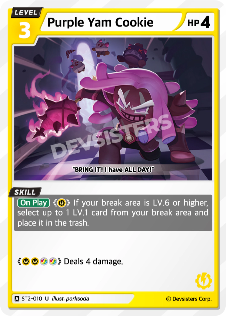 Image for Purple Yam Cookie (ST2-010) (ST2) - CookieRun: Braverse TCG