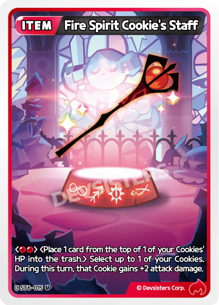 Image for Fire Spirit Cookie's Staff (ST6-015) (ST6) - CookieRun: Braverse TCG
