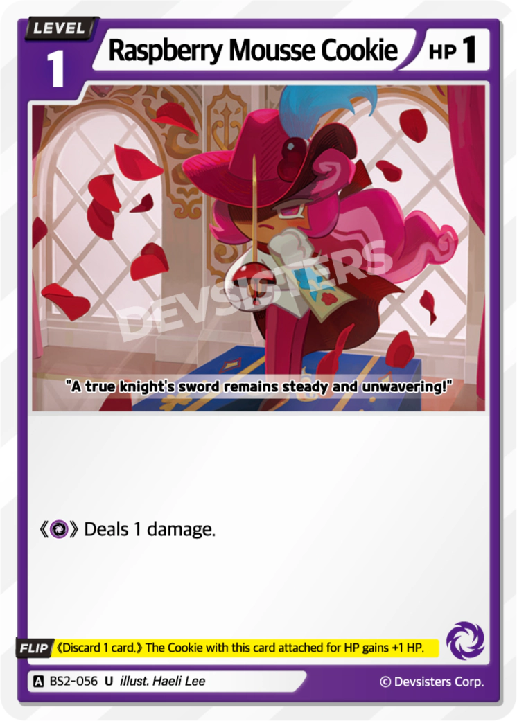 Image for Raspberry Mousse Cookie (BS2-056) (BS2) - CookieRun: Braverse TCG