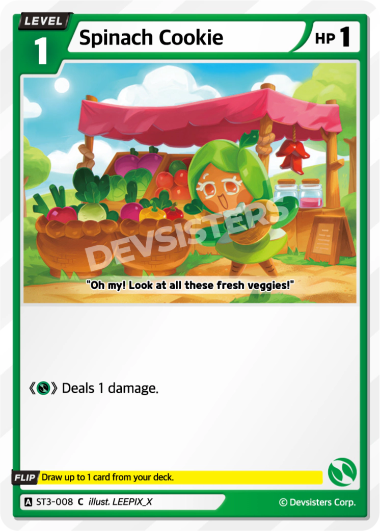 Image for Spinach Cookie (ST3-008) (ST3) - CookieRun: Braverse TCG