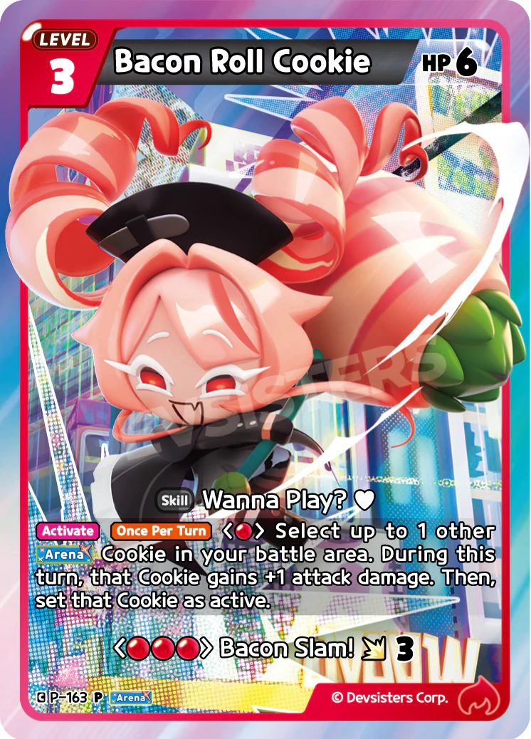 Image for Bacon Roll Cookie (P-163) (P) - CookieRun: Braverse TCG