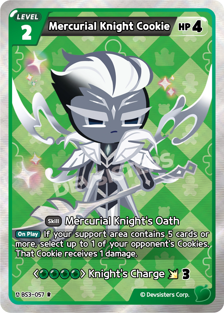 Image for Mercurial Knight Cookie (BS3-057) (BS3) - CookieRun: Braverse TCG