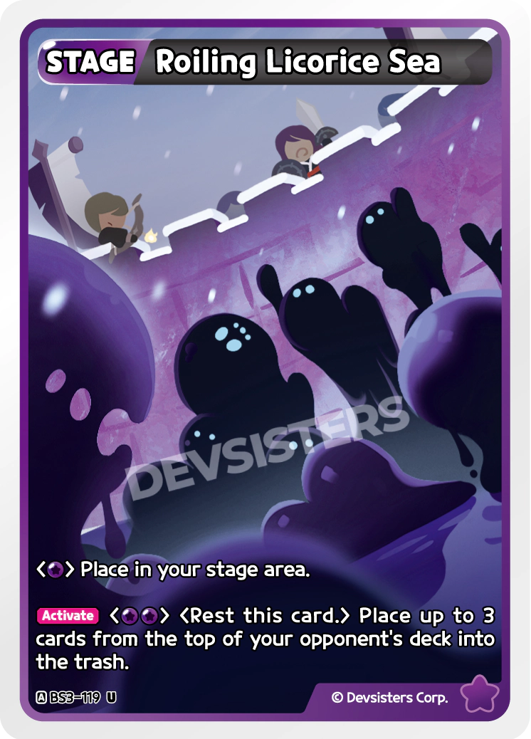 Image for Roiling Licorice Sea (BS3-119) (BS3) - CookieRun: Braverse TCG