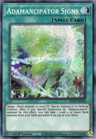 Adamancipator Signs [MP21-FR234] Prismatic Secret Rare