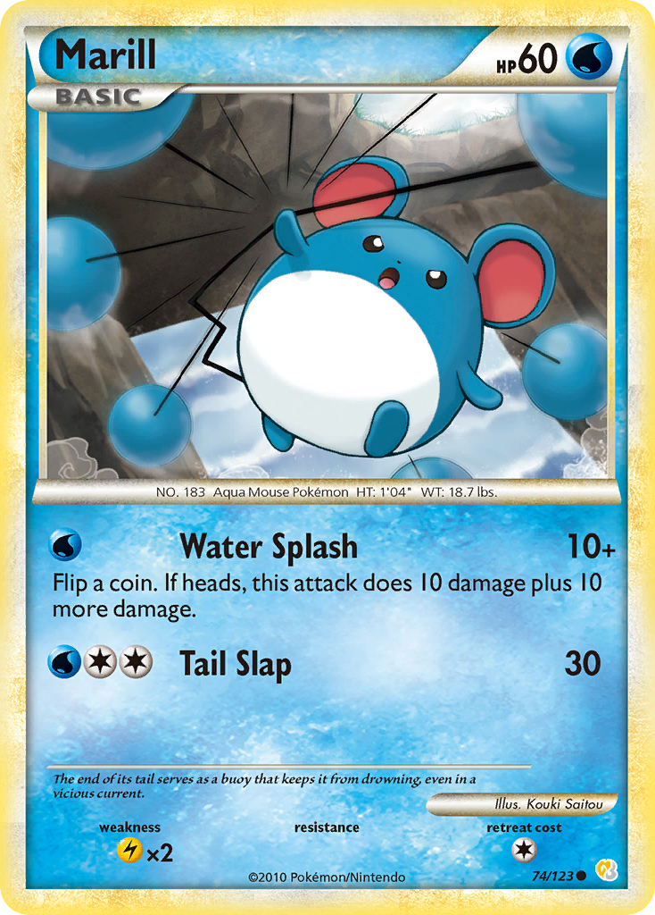 Marill (74/123) [HeartGold & SoulSilver : Set de Base]