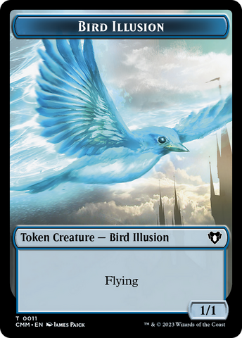 Ficha de Ilusión de Ave [Commander Masters Tokens]