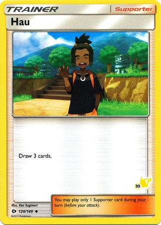 Hau (120/149) (Timbre Pikachu n°33) [Académie de Combat 2020]