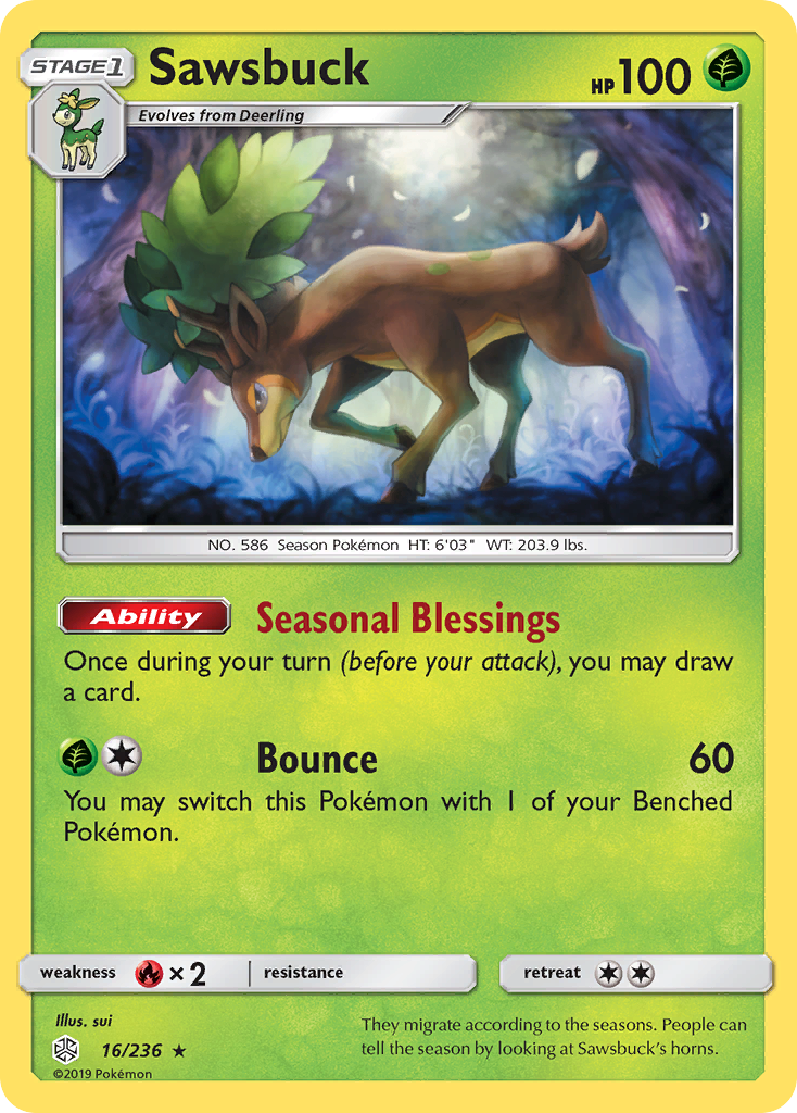 Sawsbuck (16/236) [Soleil et Lune : Éclipse Cosmique]