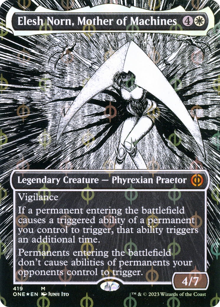 Elesh Norn, Mère des machines (Manga sans bordure - Feuille pas-à-pas et Complète) [Phyrexia : Tout sera un]