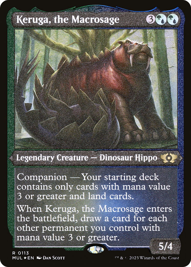 Keruga, la Macrosabia (Grabado metálico) [Leyendas del Multiverso]