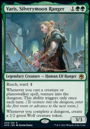 Varis, Rôdeuse de Lune d'Argent (Pack Promo) [Donjons & Dragons : Aventures dans les Royaumes Oubliés - Promos]