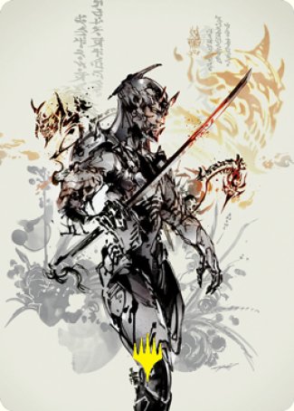 1 Carte d'Art Satoru Umezawa (Signature Estampillée Or) [Kamigawa : La Dynastie Néon Série d'Art]