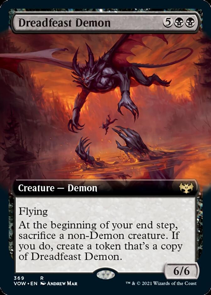Demonio del Festín Horripilante (Arte extendido) [Innistrad: Voto Carmesí]