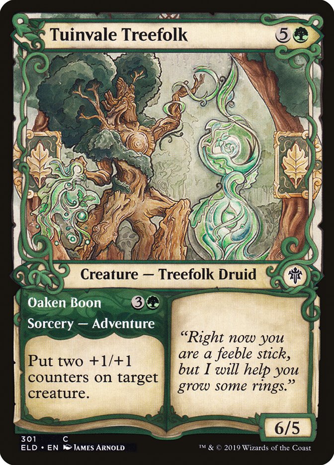 Tuinvale Treefolk // Oaken Boon (Showcase) [Trono de Eldraine]