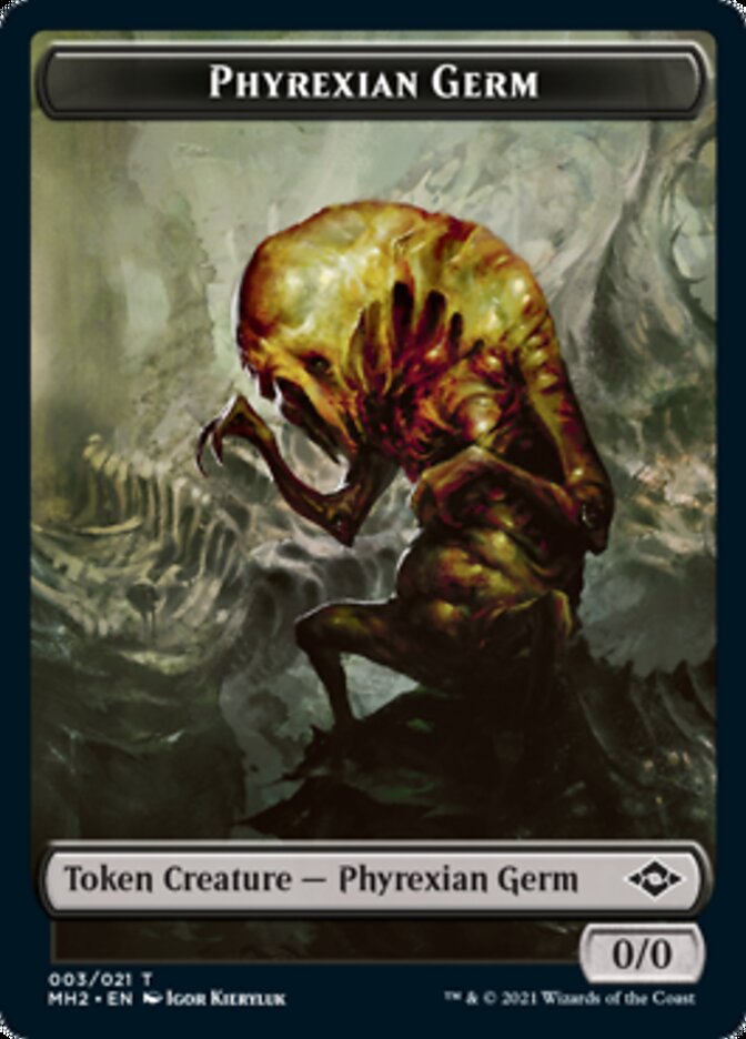 Phyrexian Germ // Trésor (21) Jeton recto-verso [Modern Horizons 2 Tokens]