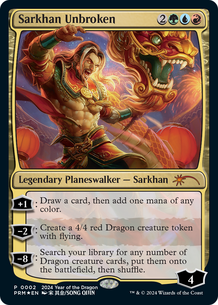 Sarkhan Indomptable (Année du Dragon 2024) [Promos Showdown Standard]