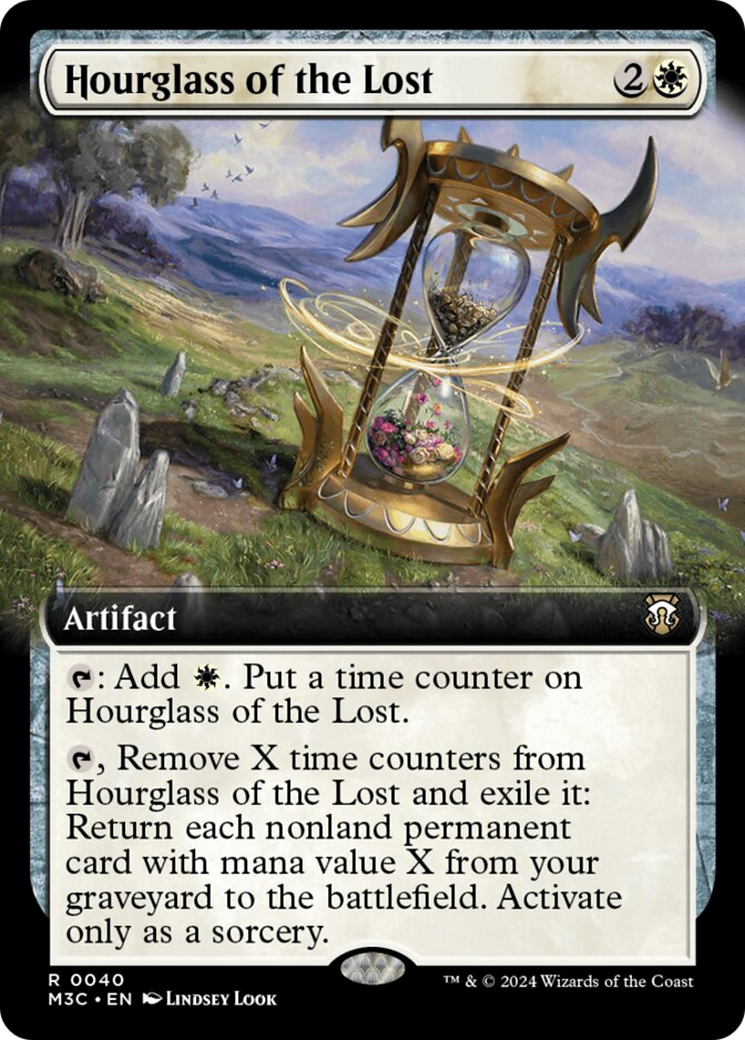 Reloj de arena de los perdidos (Arte extendido) (Papel de aluminio ondulado) [Commander de Modern Horizons 3]