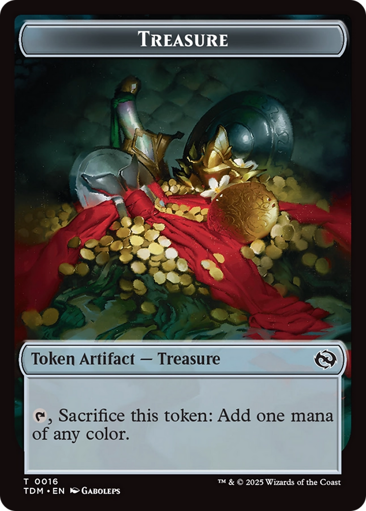 Dragon (0014) // Jeton Trésor recto-verso [Tarkir: Dragonstorm Commander Tokens]