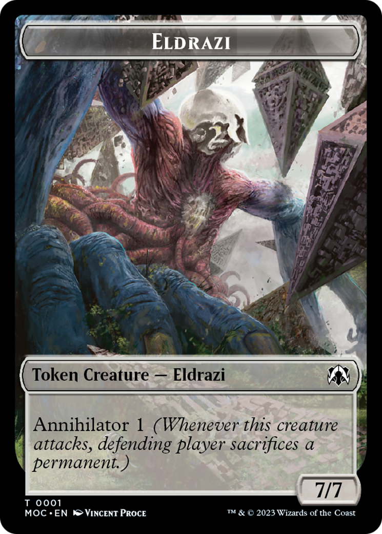 Goblin // Eldrazi Ficha de Doble Cara [Tokens de Commander de La Marcha de la Máquina]