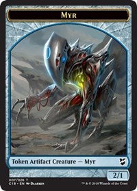 Myr (007) // Constructo (020) Ficha de dos caras [Commander 2018 Tokens]