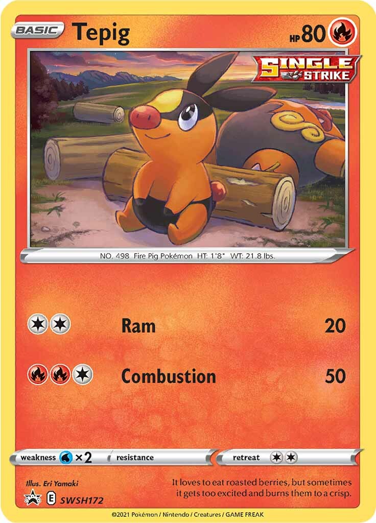 Tepig (SWSH172) [Espada y Escudo: Promociones de Estrella Negra]
