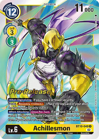 Achillesmon [BT10-040] [Cartes d'avant-première Xros Encounter]