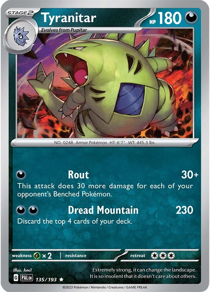 Tyranitar (135/193) [Escarlata y Púrpura: Evolución en Paldea]
