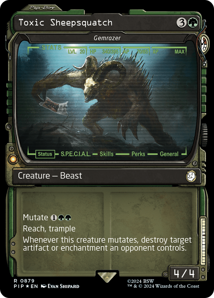 Mouton-squatch Toxique - Brise-gemmes (Présentoir) (Feuille survoltée) [Fallout]
