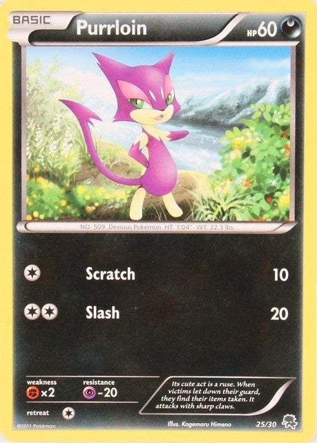 Purrloin (25/30) [Negro y Blanco: Kit de Entrenador - Zoroark]