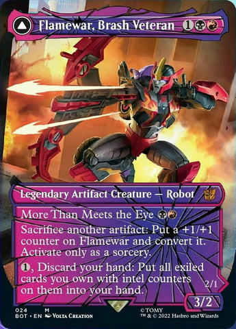 Flamewar, Veterana Fanfarrona // Flamewar, Operativa Astuta (Cristal Roto) [Transformers]