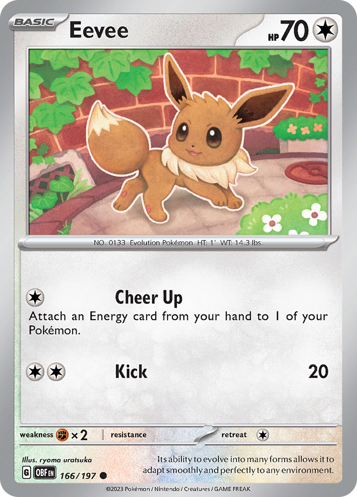 Eevee (166/197) [Escarlata y Púrpura: Llamas Obsidianas]