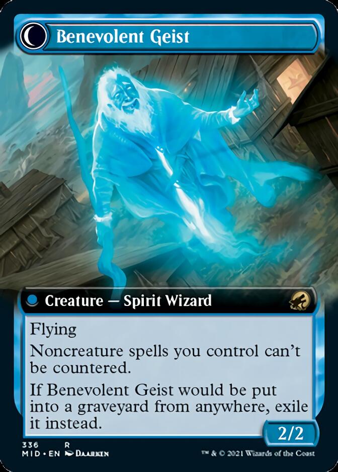 Ermite malveillant // Spectre bienveillant (Extended Art) [Innistrad: Chasse de minuit]