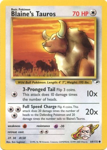 Tauros de Blaine (64/132) [Gym Heroes Unlimited]