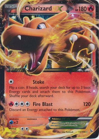 Dracaufeu EX (11/106) (Carte géante) [XY : Feu Glace]