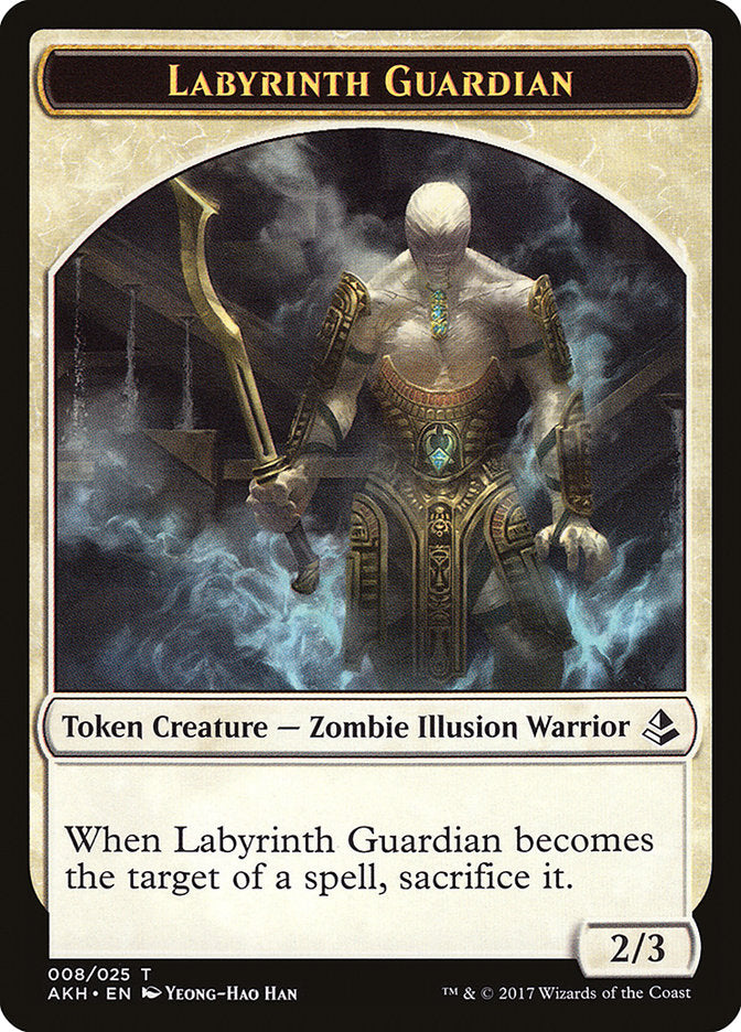 Guerrero // Guardián del Laberinto ficha de dos caras [Fichas de Amonkhet]